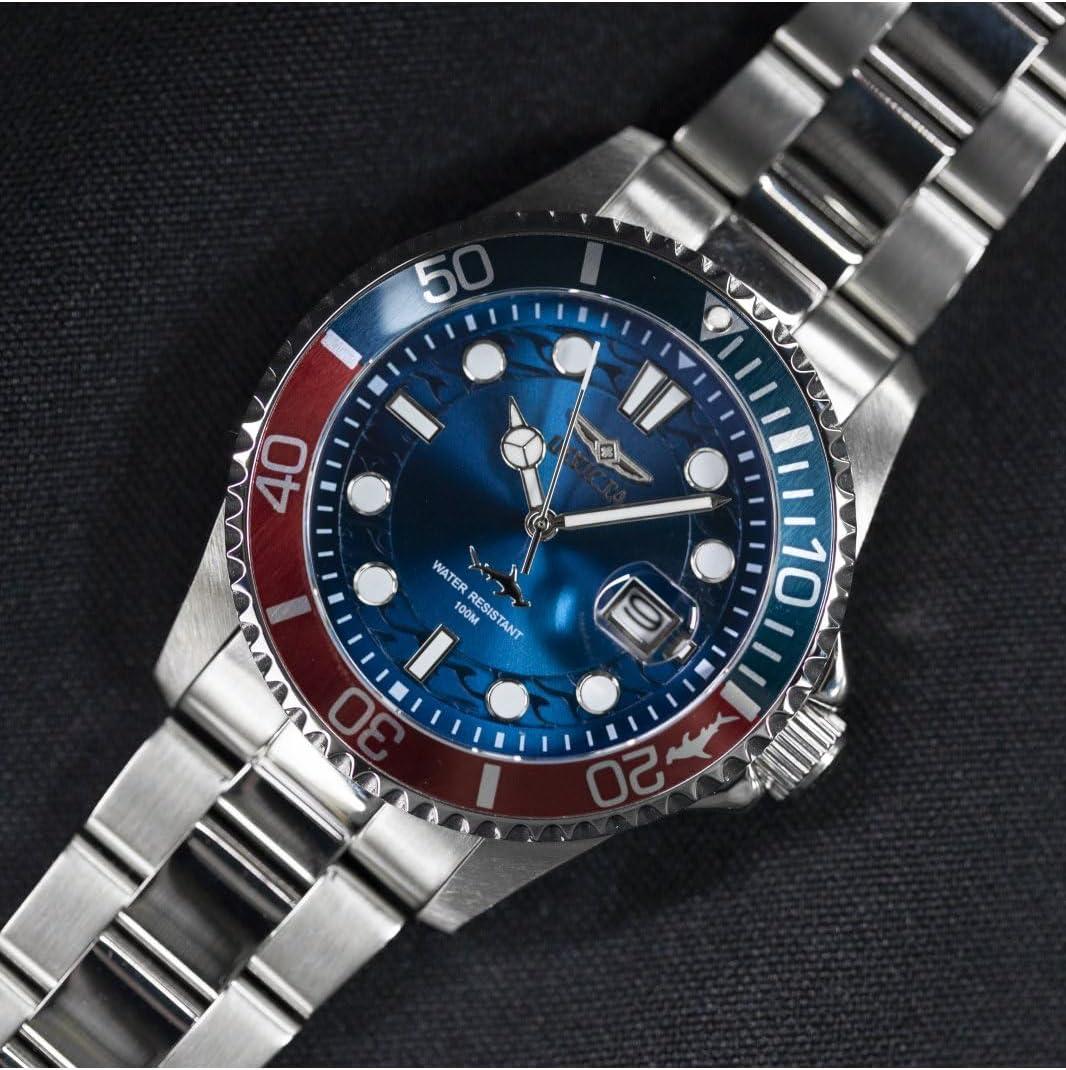 image:imageInvicta Pro Diver Mens 43mm Stainless Steel Blue dial One Size Silver