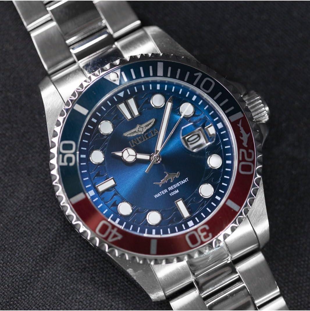 image:imageInvicta Pro Diver Mens 43mm Stainless Steel Blue dial One Size Silver