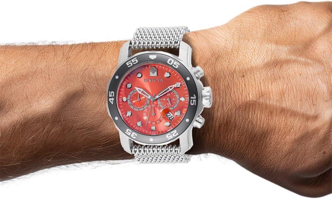 image:imageInvicta Pro Diver Mens Stainless Steel Quartz Movement Watch 48 mmSilver Red