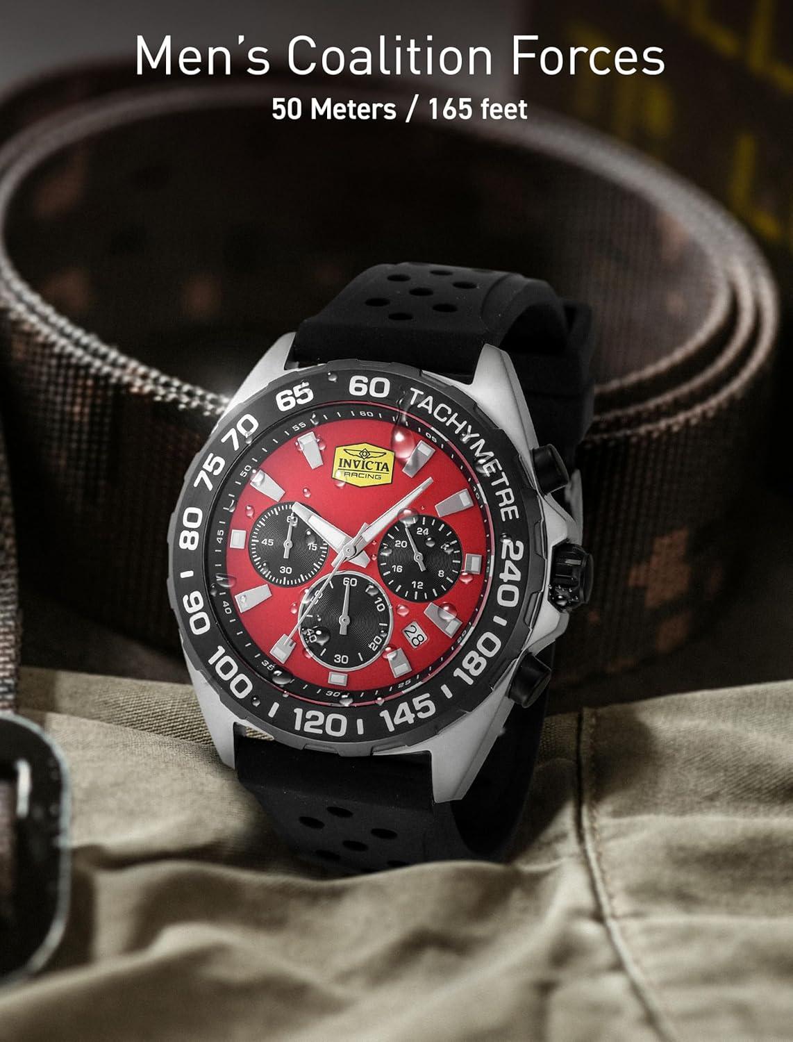image:imageInvicta Racing Men 43mm VD53 QuartzBlack Red dial