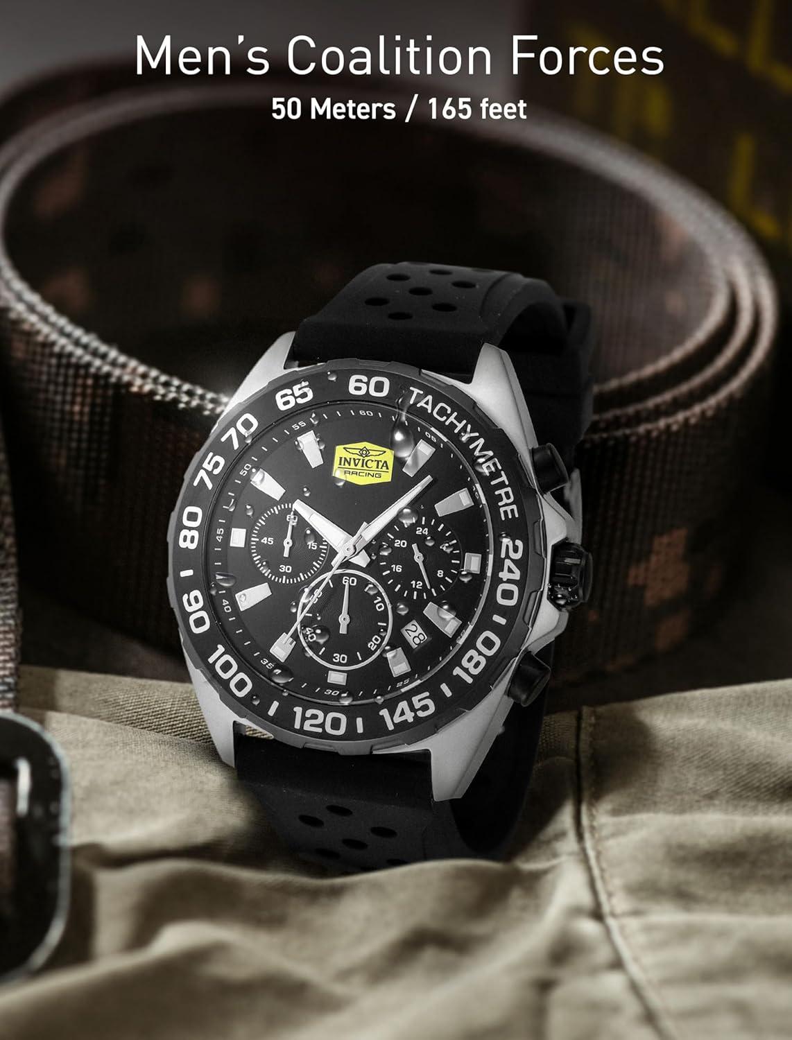 image:imageInvicta Racing Men 43mm VD53 QuartzBlack Silver dial