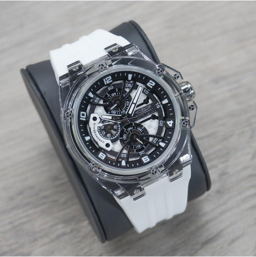 image:imageInvicta Racing Men 46mm Plastic White Silver dial VH67 Quartz