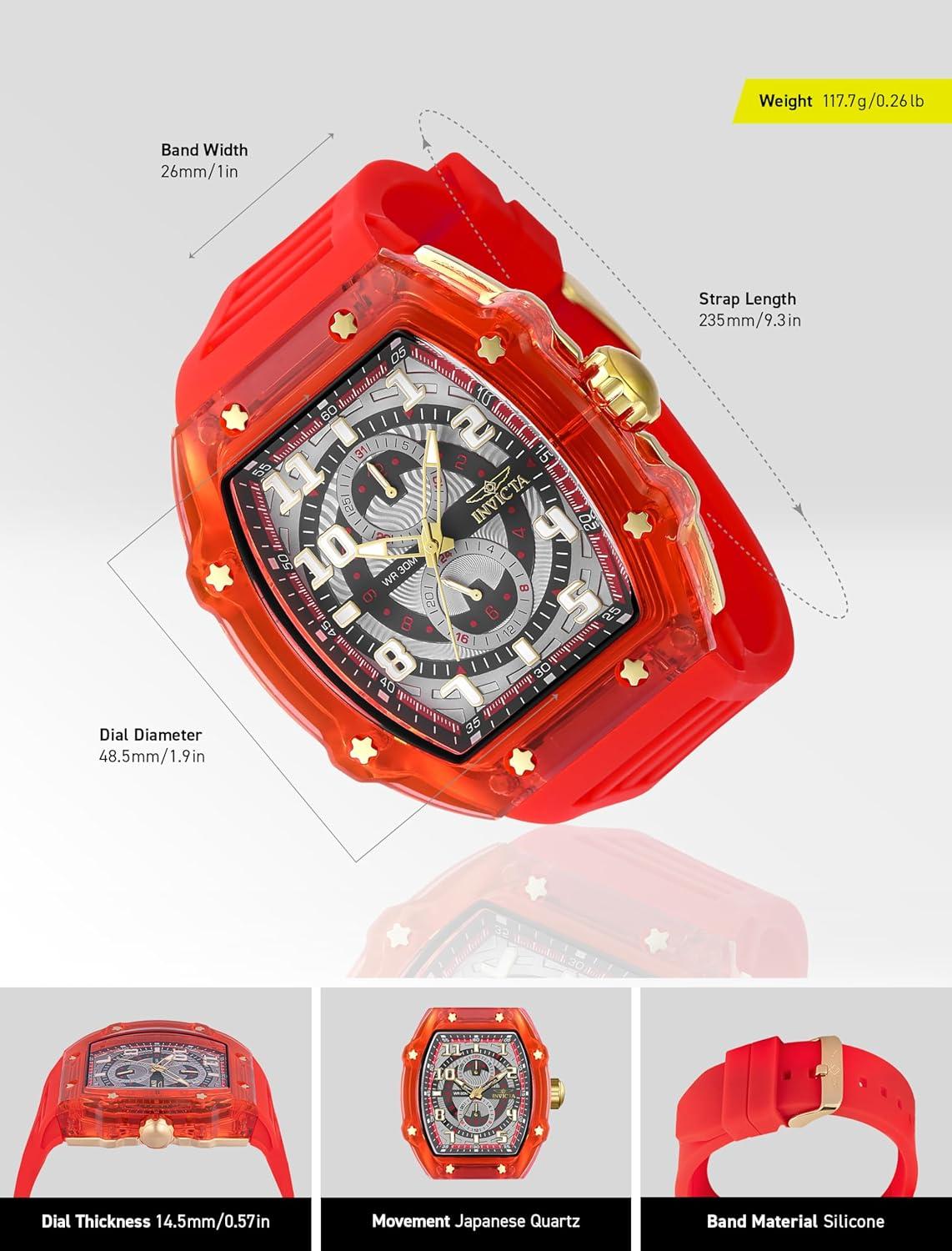 image:imageInvicta Racing Men 485mm dial VH61 QuartzGrey Red