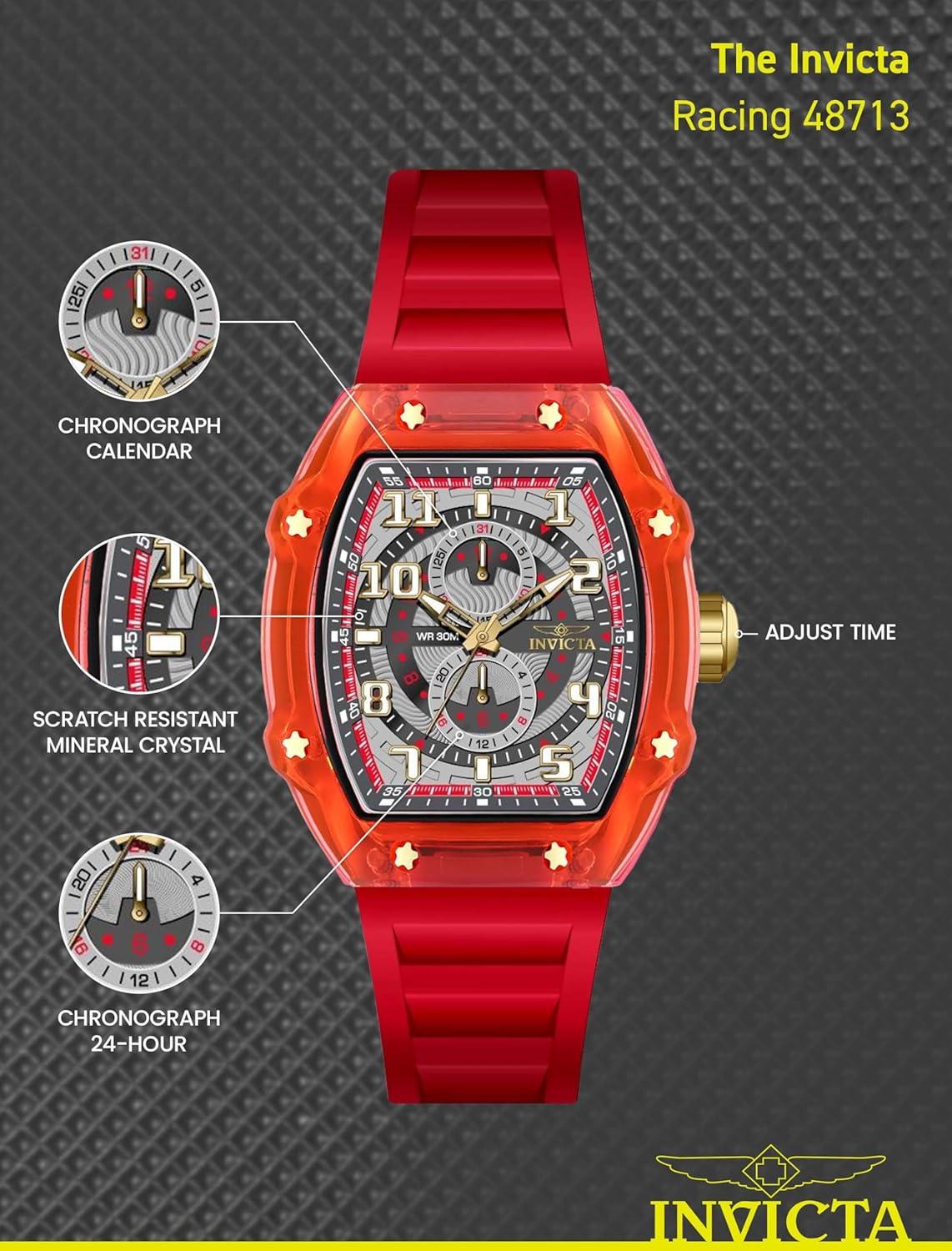 image:imageInvicta Racing Men 485mm dial VH61 QuartzGrey Red