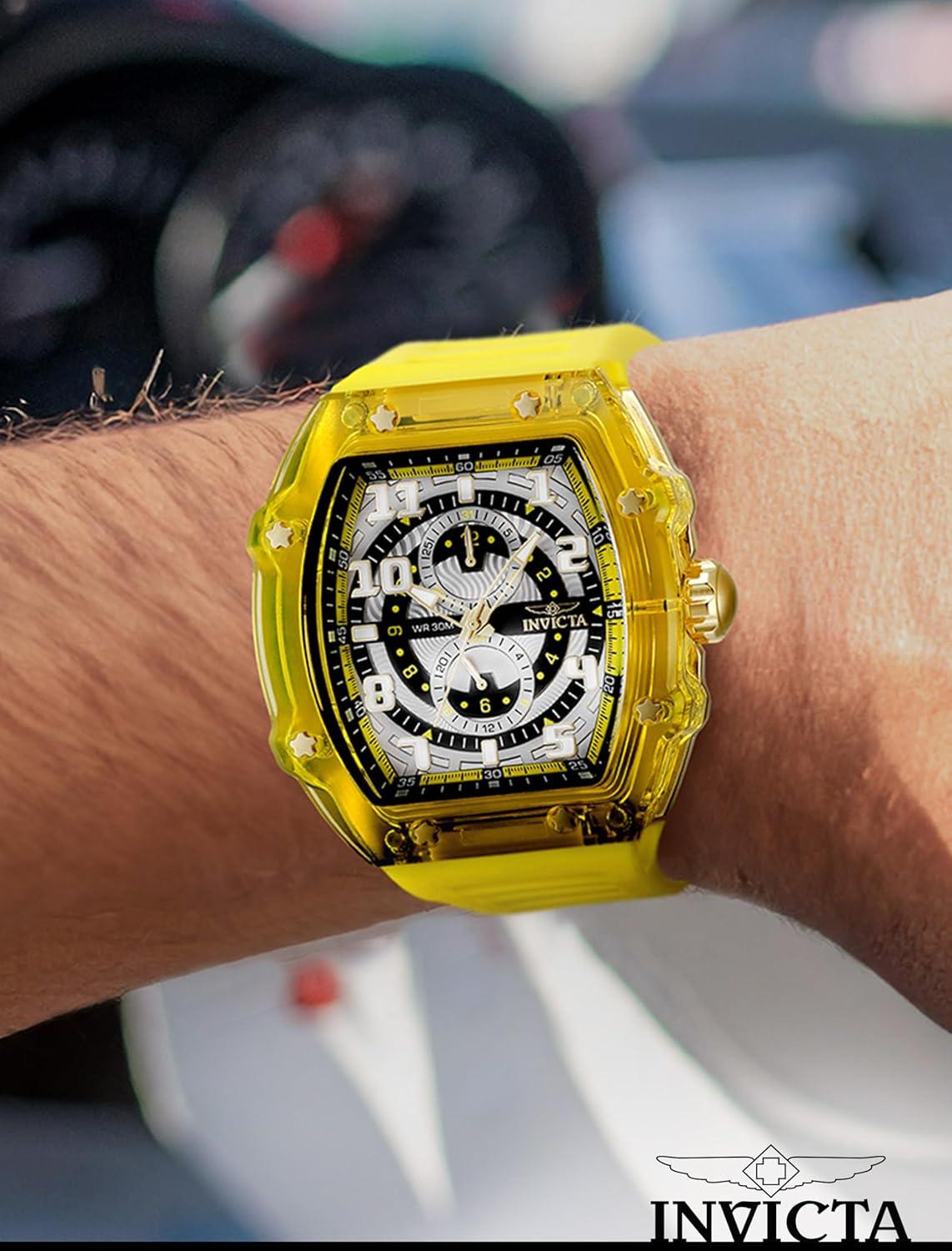 image:imageInvicta Racing Men 485mm dial VH61 QuartzGrey Yellow