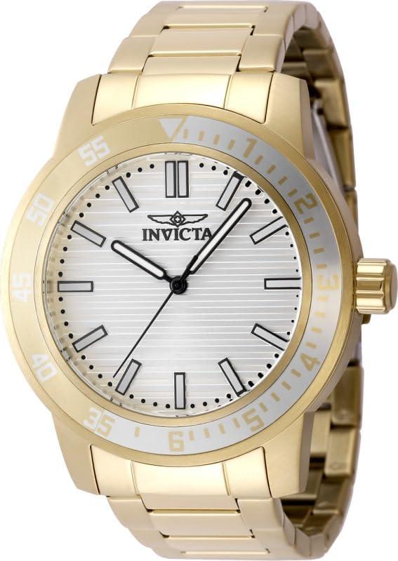 image:imageInvicta Specialty Men 45mm Stainless Steel Gold Silver dial PC21J Quartz