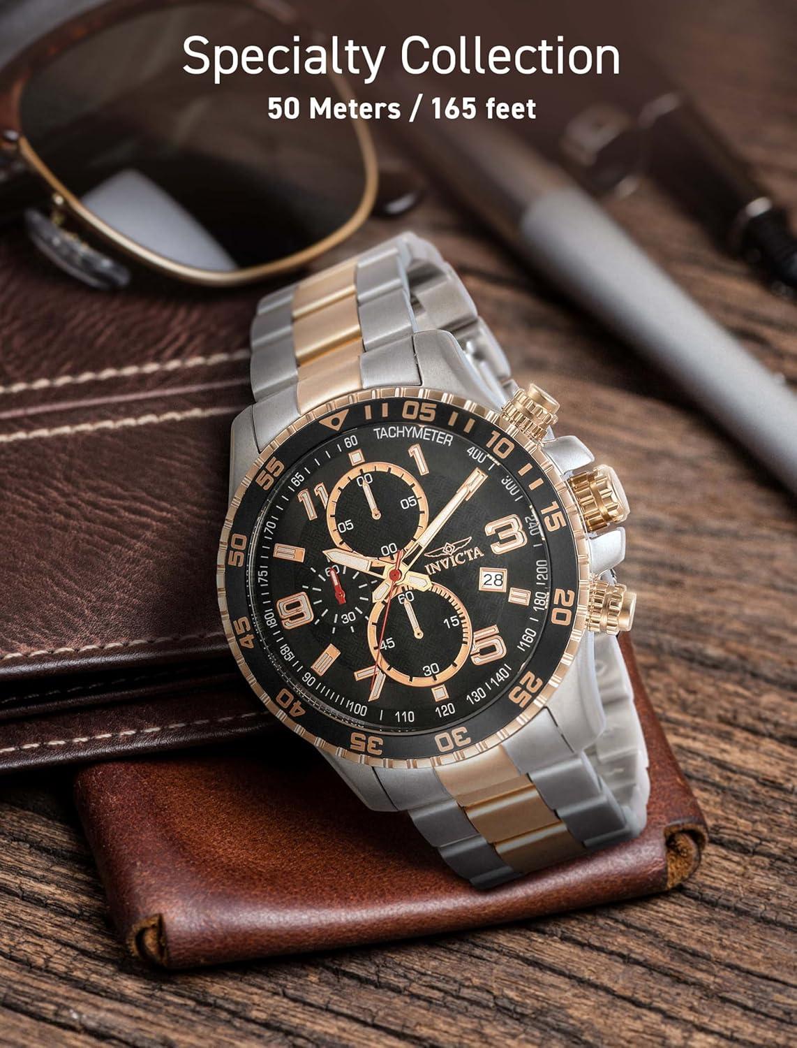 image:imageInvicta Specialty Stainless Steel Mens Quartz Watch 45mmSilverToneBlack