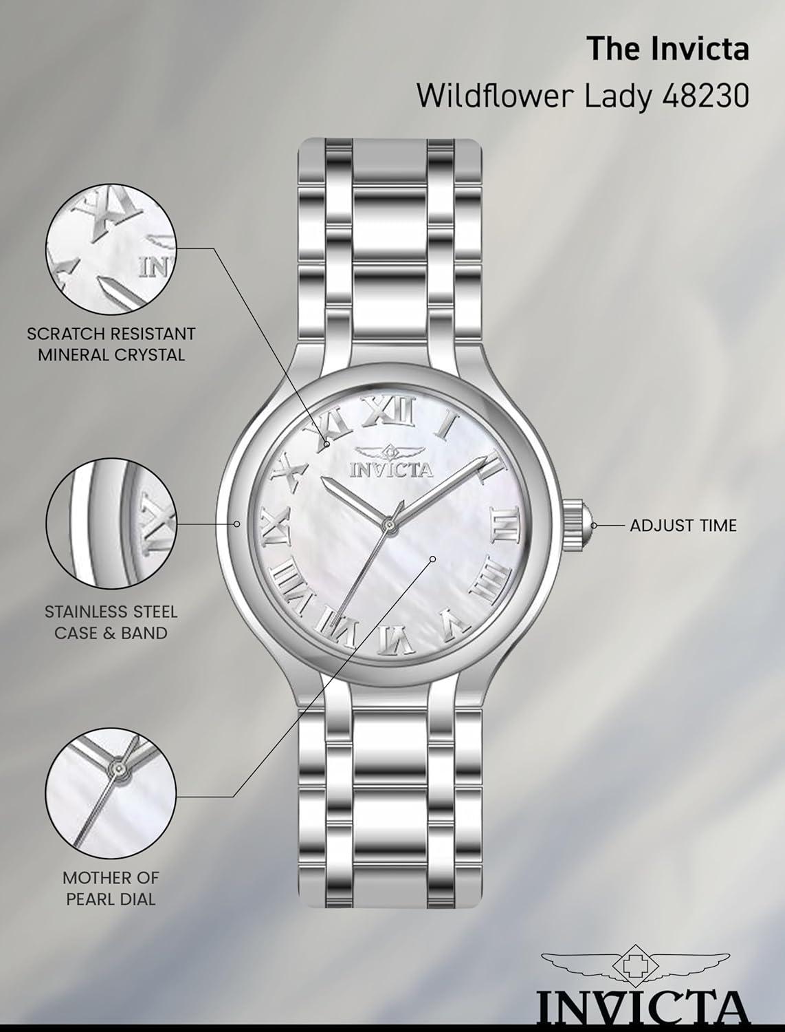 image:imageInvicta Wildflower Lady 32mm Stainless Steel Steel White dial48230