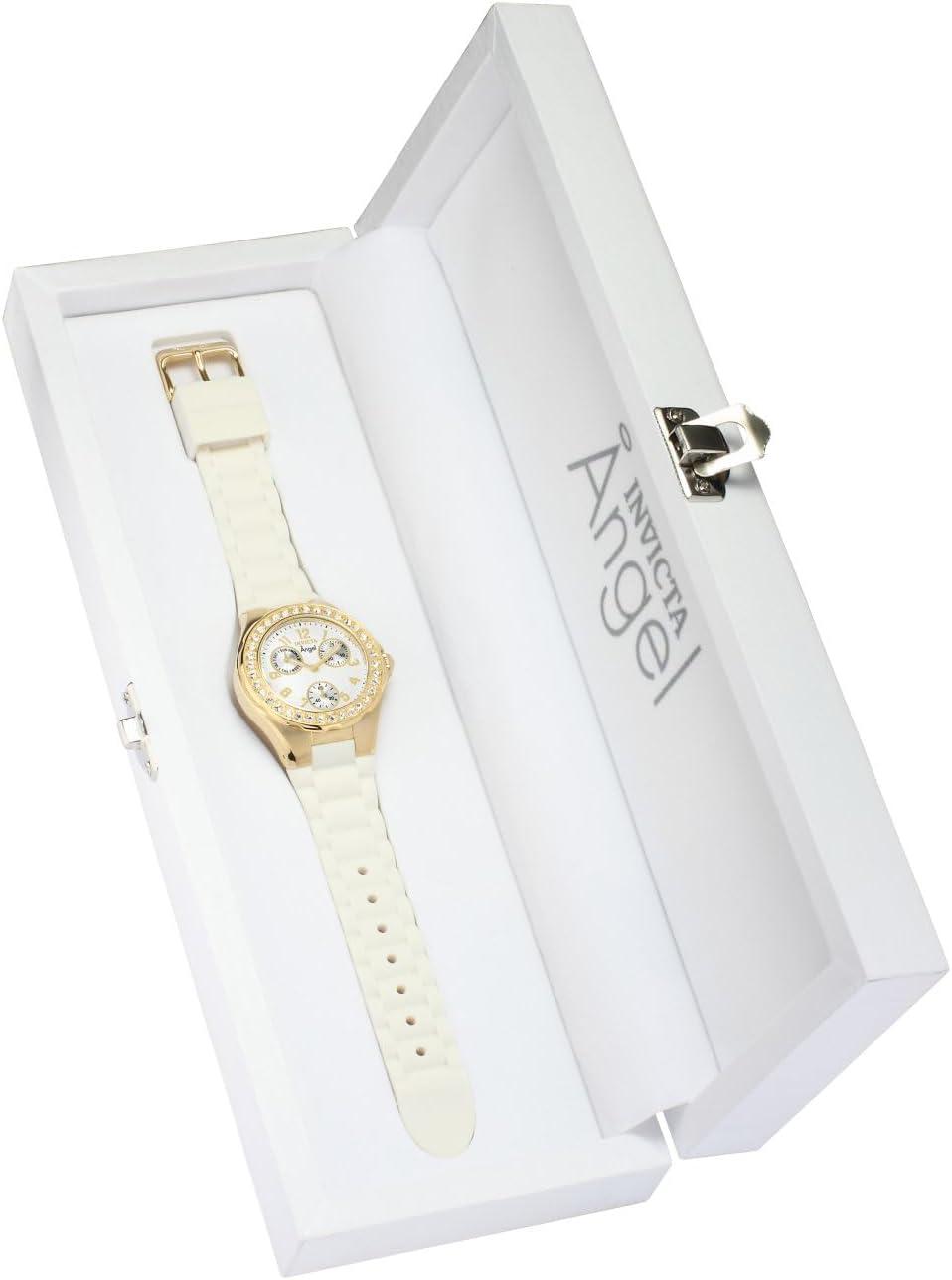 image:imageInvicta Womens 1644 Angel Jelly Fish Crystal Accented White Dial Watch1644