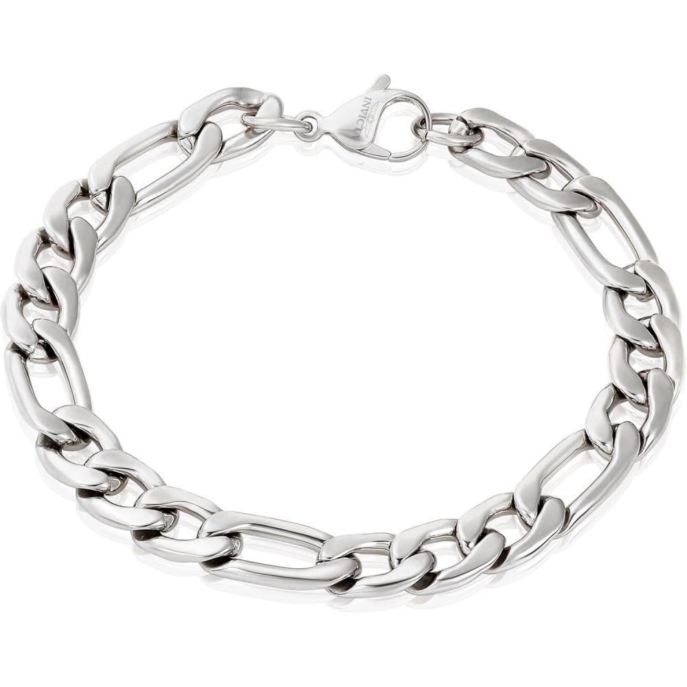 image:imageInvicta Figaro Bracelet for Men Stainless Steel Chain Jewelry 93mm 875Silver