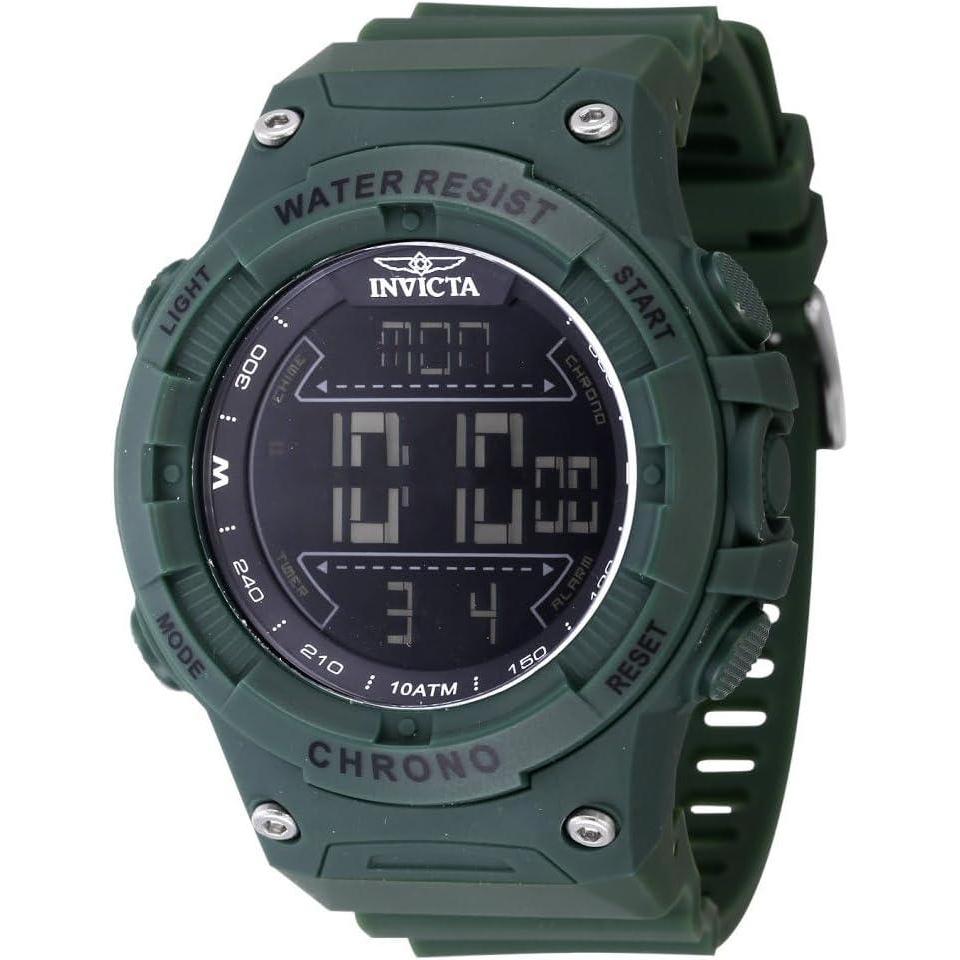 image:imageInvicta Invicta Racing Men 52mm Plastic Green Black dial Electronic Digital