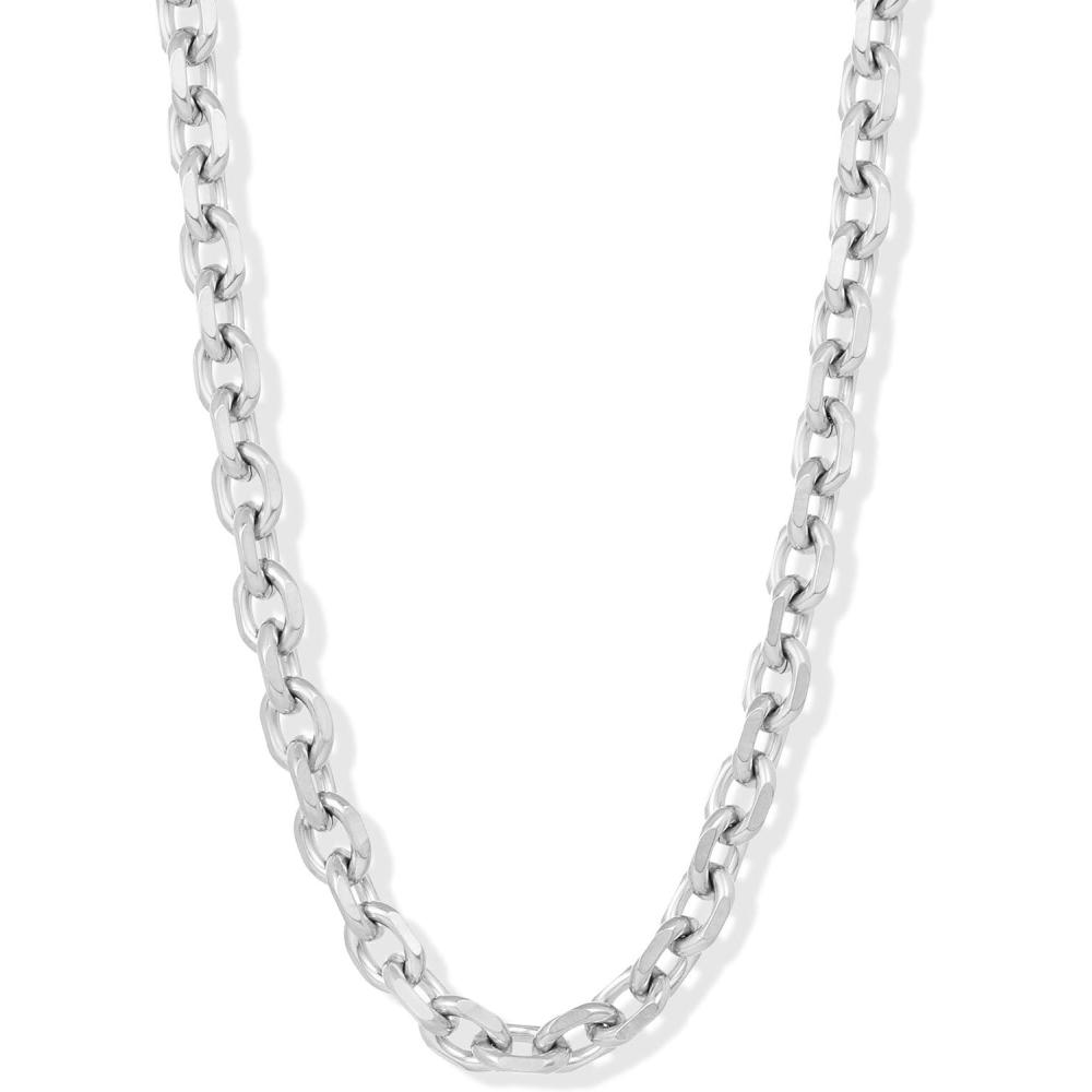 image:imageInvicta Jewelry Mens Knife Edge Oval Link Chain Necklace 106mm 24Silver