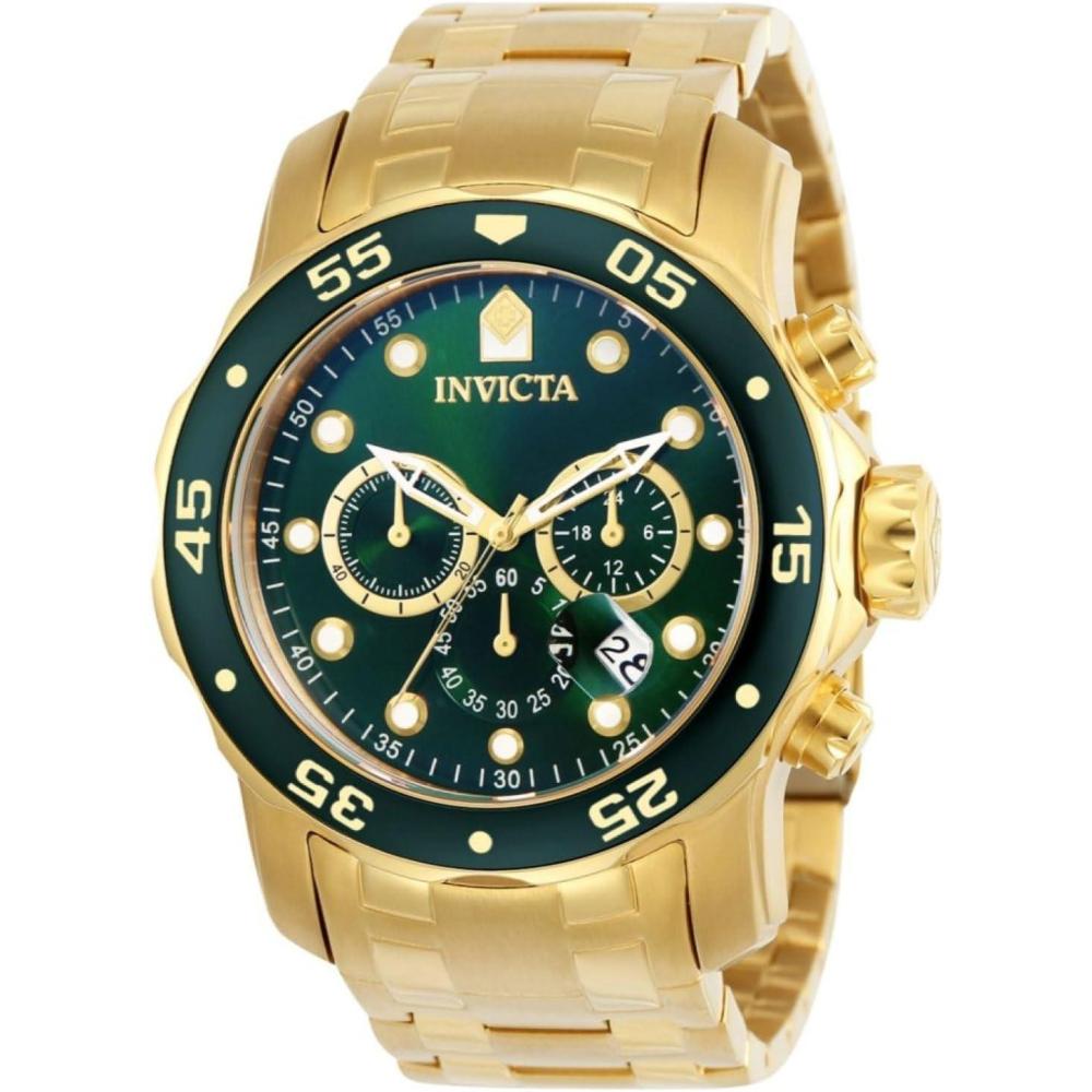 image:imageInvicta Mens Pro Diver Collection Chronograph WatchGold  Green