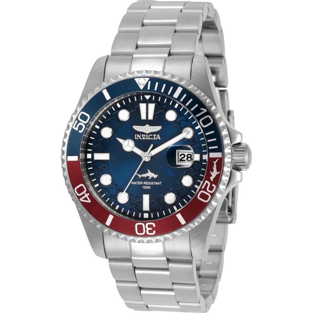 image:imageInvicta Pro Diver Mens 43mm Stainless Steel Blue dial One Size Silver