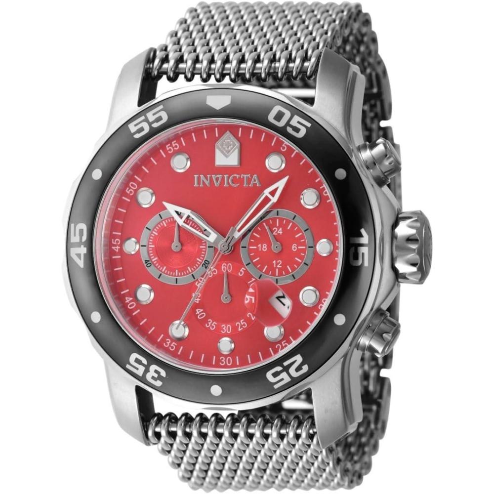 image:imageInvicta Pro Diver Mens Stainless Steel Quartz Movement Watch 48 mmSilver Red