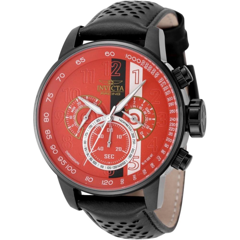 image:imageInvicta Racing 48177 Mens Watch Waterproof Analogue Quartz Movement Stainless Steel with Red dial 48mm