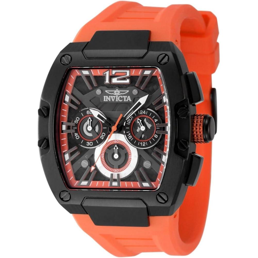 image:imageInvicta Racing Men 43mm Stainless Steel Black BlackOrange dial VD54 Quartz