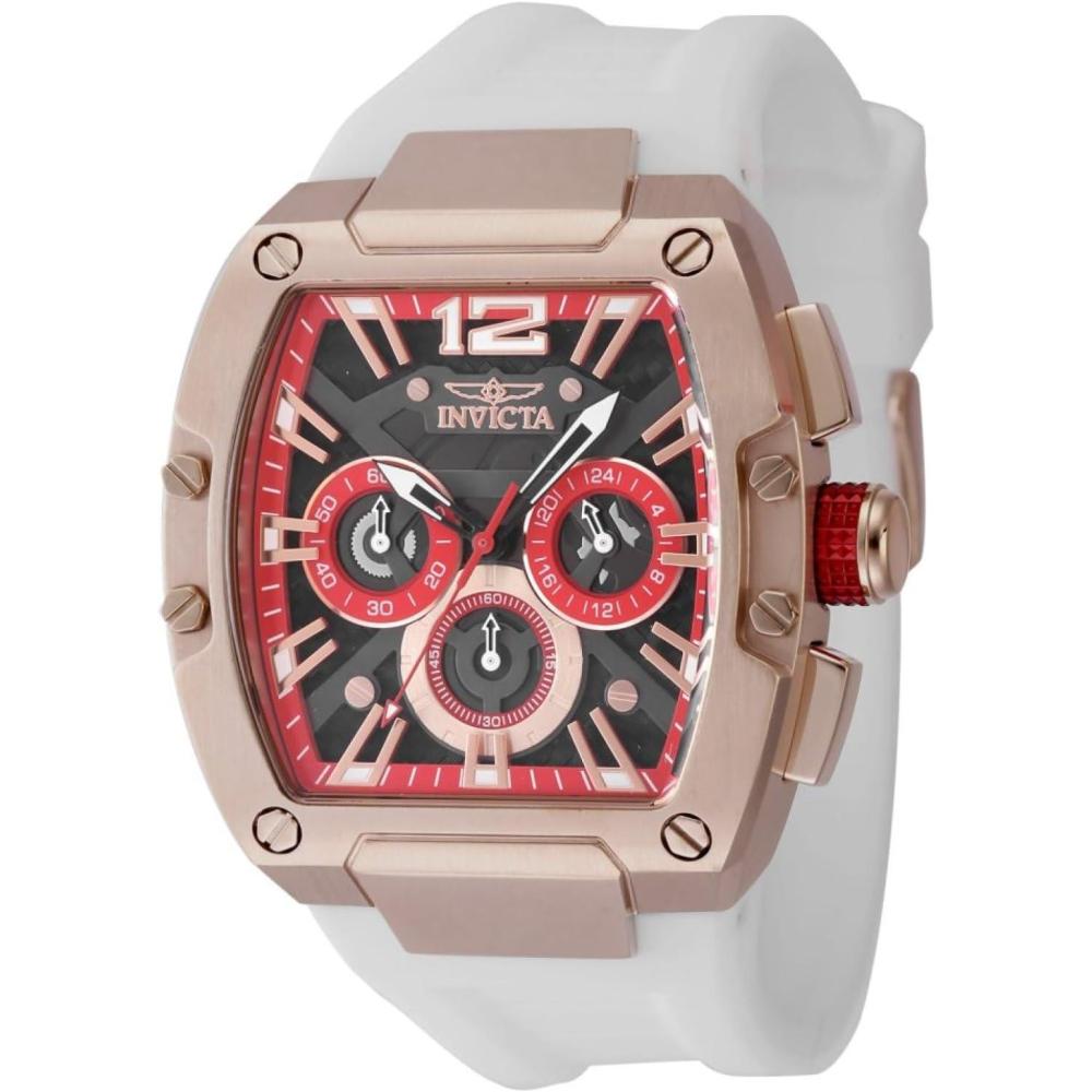 image:imageInvicta Racing Men 43mm Stainless Steel Rose Gold BlackRed dial VD54 Quartz