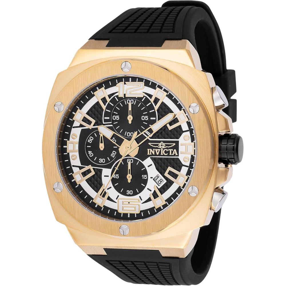image:imageInvicta Racing Men 47mm dial VD57 QuartzGold Black