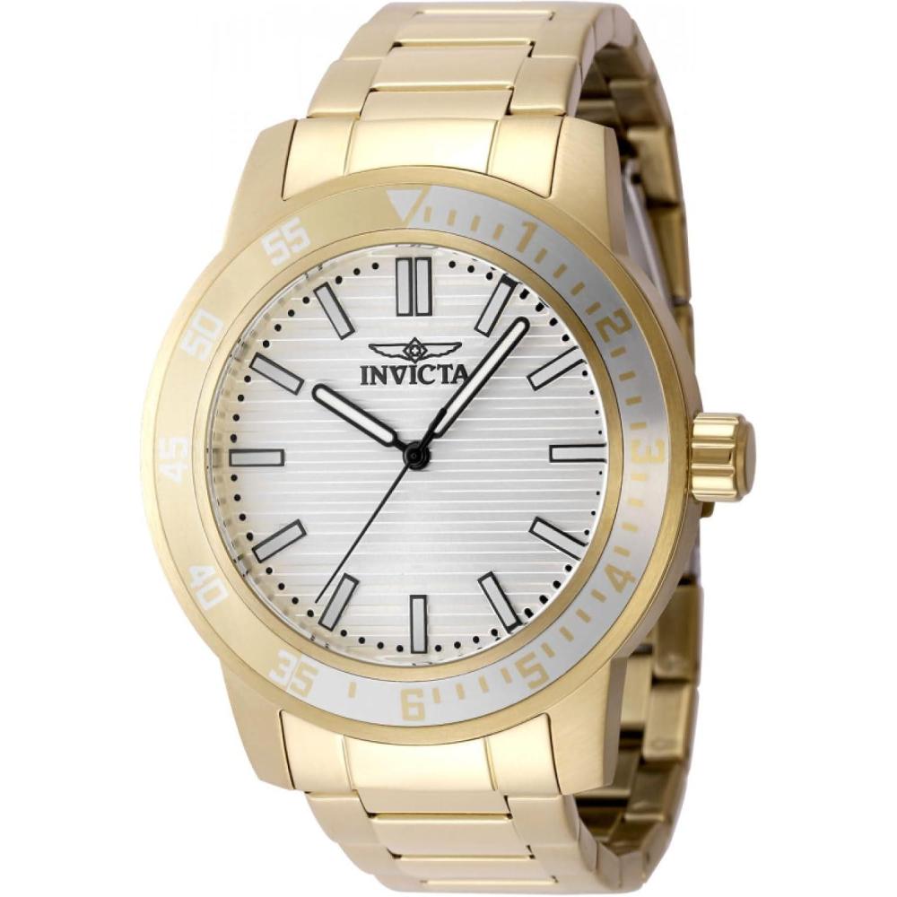 image:imageInvicta Specialty Men 45mm Stainless Steel Gold Silver dial PC21J Quartz