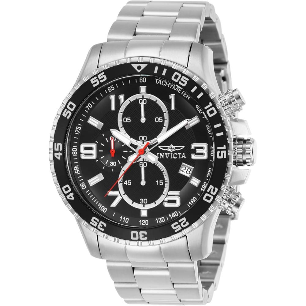 image:imageInvicta Specialty Stainless Steel Mens Quartz Watch 45mmSilver ToneBlack