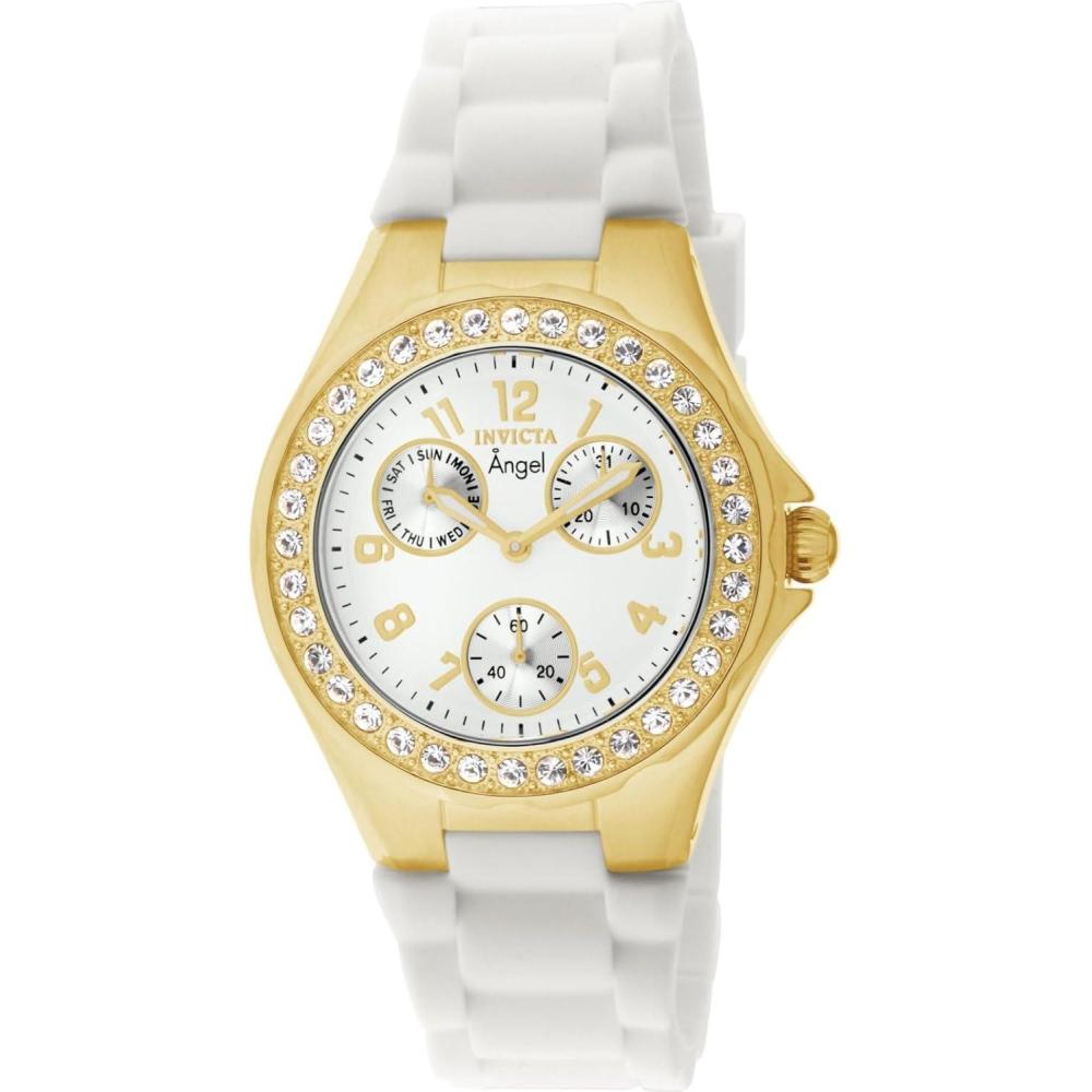 image:imageInvicta Womens 1644 Angel Jelly Fish Crystal Accented White Dial Watch1644