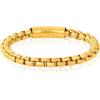 image:imageInvicta Bracelet for Men Stainless Steel Chain Jewelry Polished Box Links 8mm 9Gold