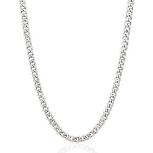 Invicta Jewelry Men’s Curb Chain Stainless Steel Necklace (6mm-11.5mm) – 24″(Silver)