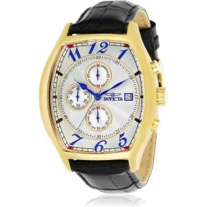 Invicta Men’s 14330 Specialty Tonneau Watch with 3 Textured Leather Strap Set