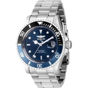 Invicta Men’s Pro Diver 40mm Stainless Steel Quartz, Blue Dial Watch, Silver (Model: 43545)