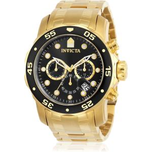 Invicta Men’s Pro Diver Collection Chronograph Watch(Gold & Black)
