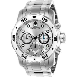 Invicta Men’s Pro Diver Collection Chronograph Watch(Silver)