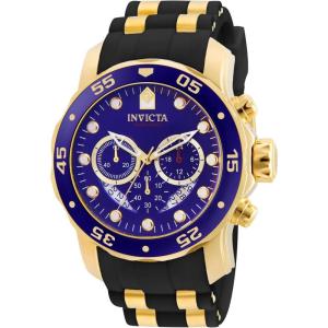 Invicta Men’s Pro Diver Collection(Blue Dial Black Polyurethane Watch)