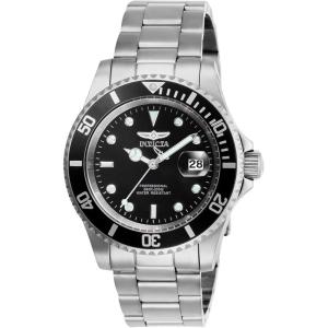 Invicta Men’s Pro Diver Quartz Watch with Stainless Steel Strap(Black)
