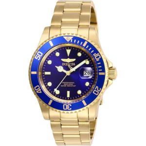 Invicta Men’s Pro Diver Quartz Watch with Stainless Steel Strap(Gold/Blue)