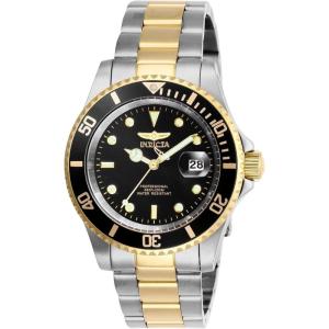 Invicta Men’s Pro Diver Quartz Watch with Stainless Steel Strap(Two-tone/Black)