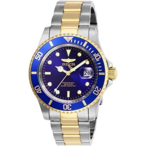 Invicta Men’s Pro Diver Quartz Watch with Stainless Steel Strap(Two-tone/Blue)