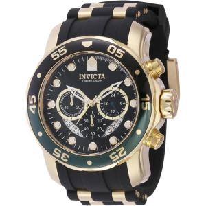 Invicta Men’s Pro Diver Stainless Steel Quartz Watch(Gold with Black Dial)