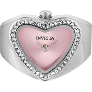 Invicta Mini Ring Watch Lady 18.5mm Stainless Steel Steel Pink dial VC00 Quartz