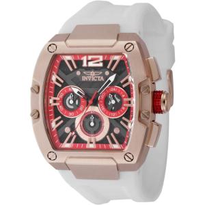 Invicta Racing Men 43mm Stainless Steel Rose Gold Black+Red dial VD54 Quartz