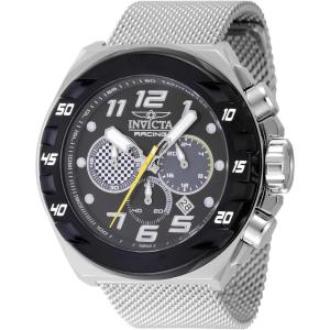 Invicta Racing Men 48.0mm Stainless Steel Black + Steel Black+Light Grey dial VD53 Quartz