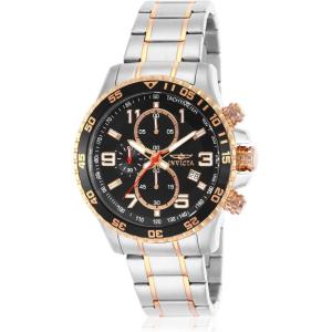 Invicta Specialty Stainless Steel Men’s Quartz Watch – 45mm(Silver-Tone/Black)