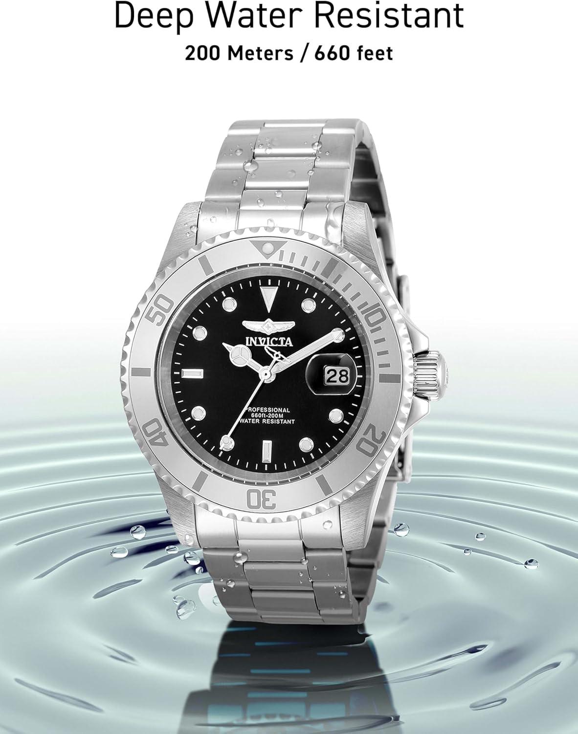 image:imageInvicta 40mm Mens Pro Diver Black Dial Silver Tone Stainless Steel Watch 34022