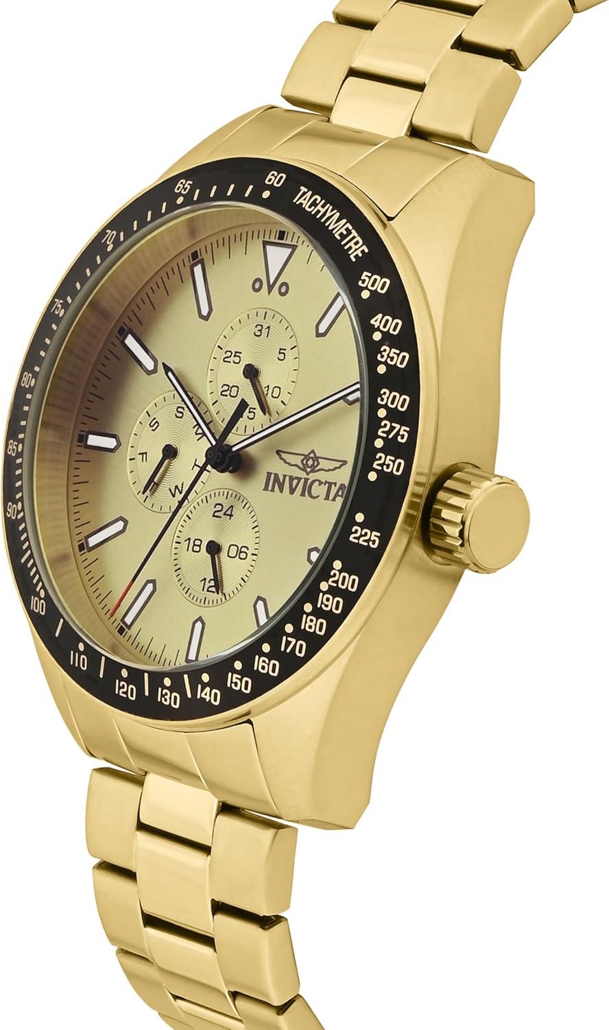 image:imageInvicta Aviator Stainless Steel Mens Quartz Watch 45mmGold