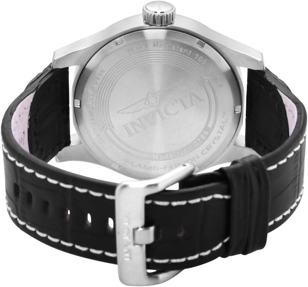 image:imageInvicta Mens 0764 IForce Stainless Steel Watch with Black Leather Band0764