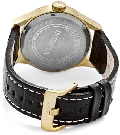 image:imageInvicta Mens 0764 IForce Stainless Steel Watch with Black Leather Band10491