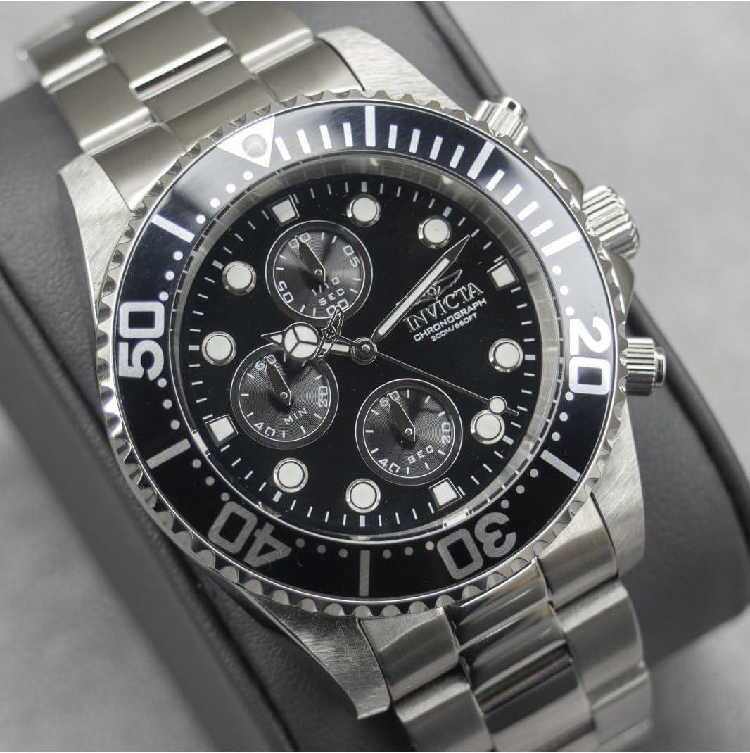 image:imageInvicta Mens 1768 Pro Diver Collection Stainless Steel Watch with Black Dial1768