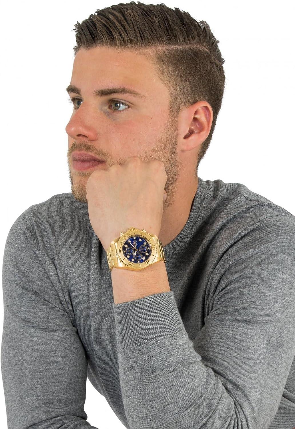 image:imageInvicta Mens 19157 Pro Diver Analog Display Japanese Quartz Gold Watch19157
