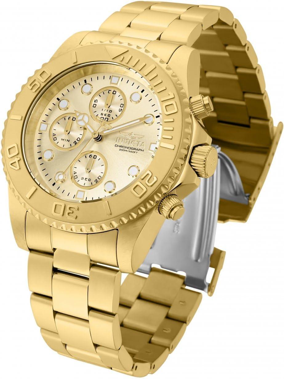 image:imageInvicta Mens 19157 Pro Diver Analog Display Japanese Quartz Gold WatchDiver Quartz Movement