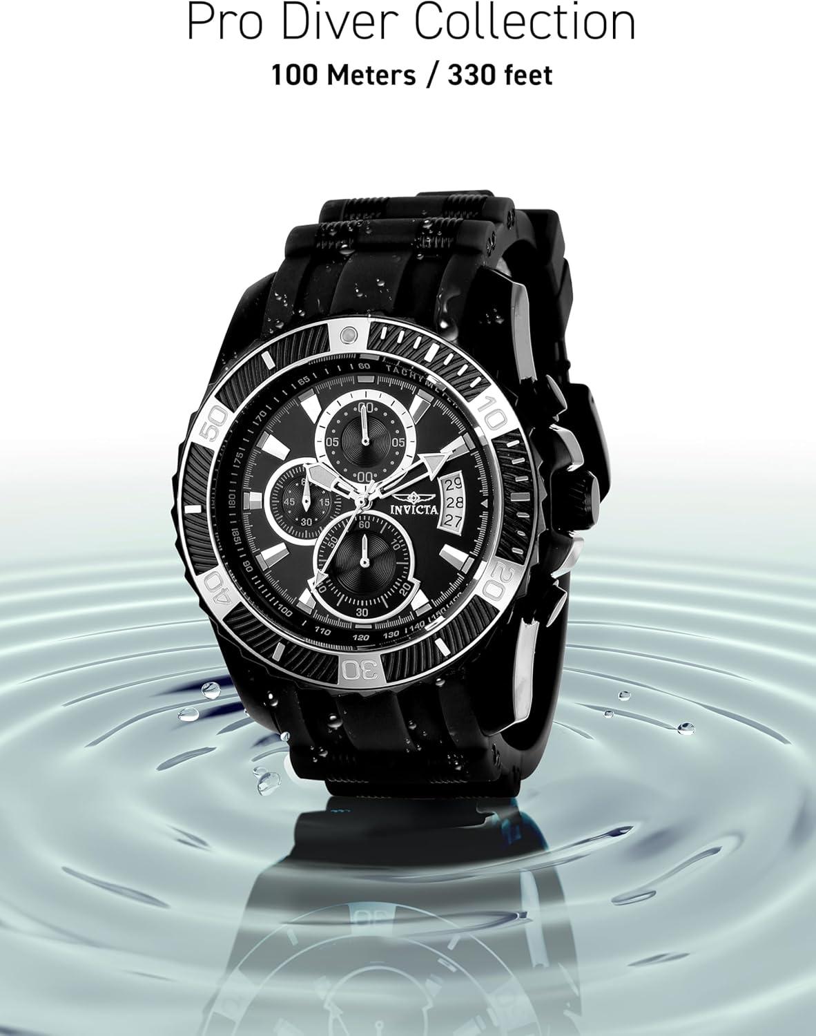 image:imageInvicta Mens 22433 Pro Diver Analog Display Quartz Black Watch